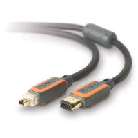 Belkin PureAV? Blue Series Digital Camcorder FireWire Cable, FireWire 4-Pin to 6-Pin (AV22001EA06)